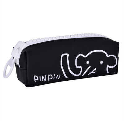 

Enwraps Series PinPin Print Art Canvas Pencil Box(Set of 1, Black)