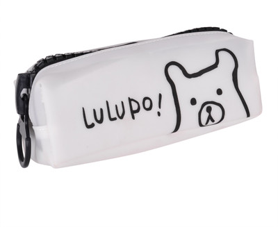 

Enwraps Series Lulupo Print Art Canvas Pencil Box(Set of 1, White)