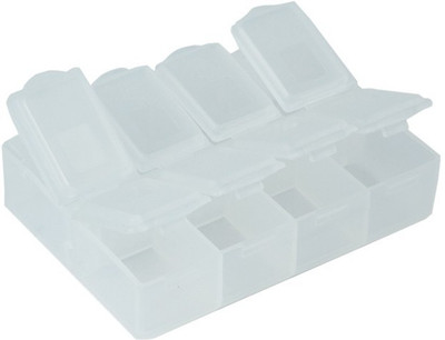 

Proskit Utility Component Storage Box (O.D.:79x61x21mm) Pill Box(White)