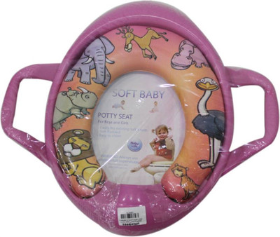 

Toyland Soft Cushion Comfortable Potty Trainer Seat for Potty Training Seat with Support Handles for kids TYLBYPS049 Potty Seat(Multicolor)