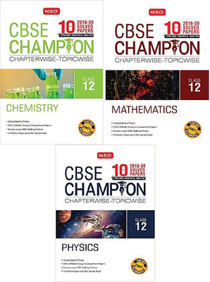MTG CLASS 12 CBSE CHAPTERWISE-TOPICWISE (PHYSICS, CHEMISTRY, MATH) MTG 10 YEAR CBSE Champion CHAPTERWISE-TOPICWISE PCM( (PHYSICS,CHEMESTRY,MATH) COMBO 3 IN ONE (English Medium,PaperBack, MTG Editorial) CBSE All India (The Only Thing You Need For Excellence In Class 12 Boards) 10 Year Solved Papaer P