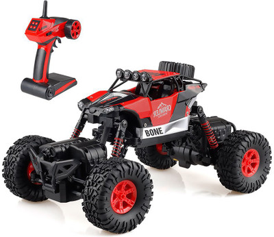 

Jack Royal RC car 4WD 1:16 Scale Rock Crawler Off Road Monster Truck Resistant Waterproof Remote Control car Double Motor Turn Climb LED Light Best Toy Car(Red)