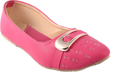 

G T fashions Girls Slip on Jutis(Pink, Pink;gold