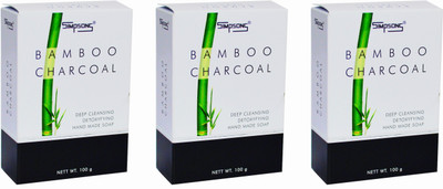 

simpsons VEGAN 100% Herbal ACTIVATED Bamboo Charcoal BAR(300 g, Pack of 3)