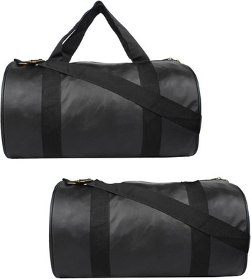 

Stylepro Combo of Leatherite (Black) Gym Bag(Black, Kit Bag)