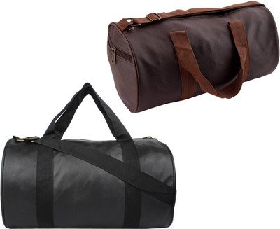 

Stylepro Combo of Leatherite (Brown,Black) Gym Bag(Brown, Kit Bag)