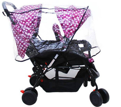 

polka tots Compact, Portable, Soft, Comfortable Safe, Shockproof, Light Weight Leather Purple Finish Stroller(3, Purple)