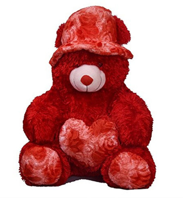 YUXI Teddy Bear 7.5 Feet With Cap - 46 inch(Red)
