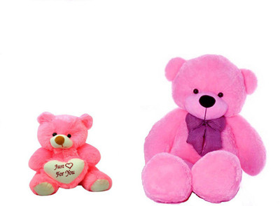 

Arvel 87.87 cm pink sweet teddy bear/lovely couple valentine gift special teddy combo pack of two /high quality /soft teddy /hug able teddy bear - 87.87 cm(Pink)