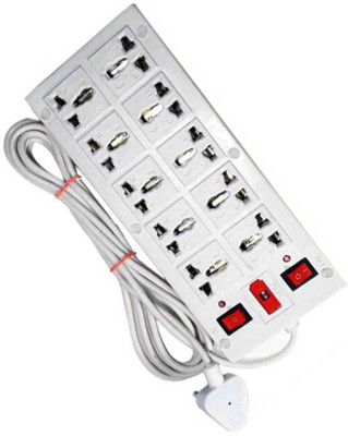 

Meralite 10+2 Extension Board, 10 Socket Surge Protector(White)