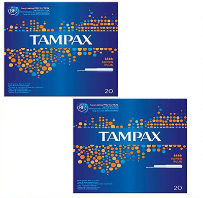 

Tampax Super Plus 20's Pack Of 2 Tampons(Pack of 20)