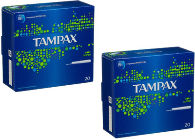 

Tampax Super 20's Pack Of 2 Tampons(Pack of 20)