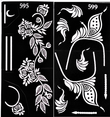 

ARR Henna Stencils HS 595 & 599(HENNA ARABIC DESIGN)