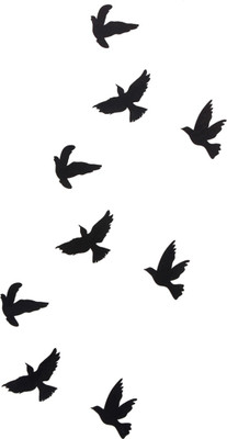 

SENECIO™ 10.5*6cm Black Bird Waterproof Body Art Sleeve DIY Stickers Glitter Temporary Tattoo(Bird)