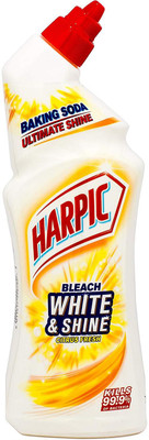 Harpic Bleach White & Shine Toilet Cleaner Citrus Fresh Citrus Gel Toilet Cleaner(750 ml)