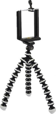 

BIRATTY Tripod Fully Flexible Foldable Octopus Mini Tripod Stand with Universal Smartphone Clip Holder For Android Phone Tripod(Black, Supports Up to 1500 g)