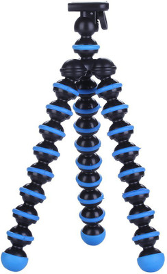 

Lizzie 10-inch Mini TriPod for Camera and Universal Smartphones Tripod(Blue, Black, Supports Up to 1200 g)