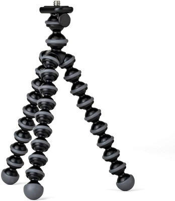 

Lizzie Mini Tripod for Phone/DSLR Camera with Mobile Attachment Tripod(Black, Supports Up to 1200 g)