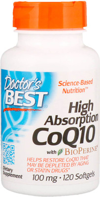 

Doctor's Best High Absorption CoQ10 with BioPerine 100 mg 120 Softgels(120 No)