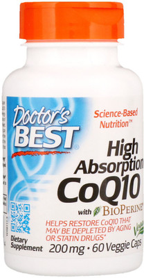 

Doctor's Best High Absorption CoQ10 with BioPerine 200 mg 60 Veggie Caps(60 No)
