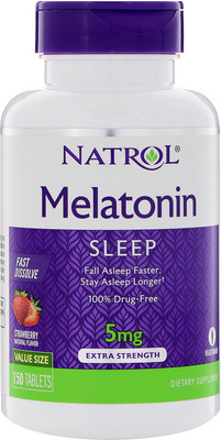 

Natrol Melatonin Fast Dissolve Strawberry 5 mg 150 Tablets(150 No)