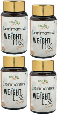 

Nature Sure Agnimantha Weight Loss Formula for Men & Women - 4 Packs (4 x 60 Capsules)(240 No)