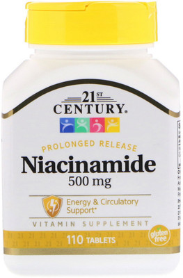 

21st Century Niacinamide 500 mg Prolonged Release Tablets, 110-Count(110 No)