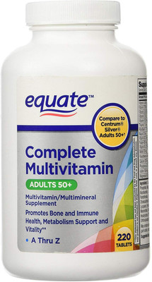 

Equate Mature Multivitamin A Thru Z Adults 50 Tablets Dietary Supplement, 220 ct(220 No)
