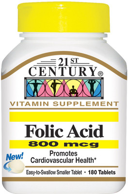 

21st Century Folic Acid 800 mcg 180 Tablets(180 No)