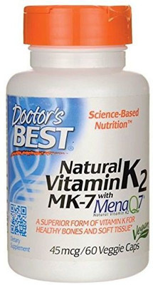 

Doctor's Best Natural Vitamin K2 MK-7 with MenaQ7 -- 45 mcg - 60 Veggie Caps(60 No)