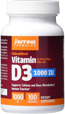 

Jarrow Formulas Vitamin D3 1000 IU 100 Softgels(100 No)