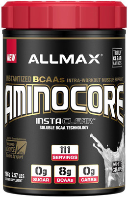 

ALLMAX Aminocore BCAA Max Strength 8G Branched Chain Amino Acid White Grape 2.57 lbs(1166 g)