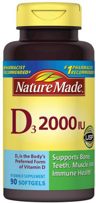 

Nature Made Vitamin D3 -- 2000 IU - 90 Softgels(90 No)