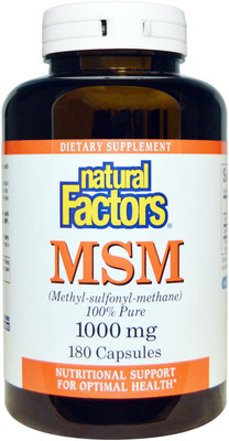 

Natural Factors MSM -- 1000 mg - 180 Capsules(180 No)