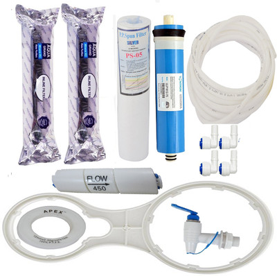 

SHAPURE RO Purifier Complete Service KIT+ 75/80 GPD VONTRON Membrane Solid Filter Cartridge(5, Pack of 1)