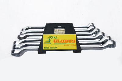 Globus 0314 RING SPANNER SET/ 6 PCS ( 6-17MM) Double Sided Box End Wrench(Pack of 6)