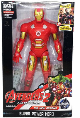 

Deeta Avengers Action Figure Toy For Kids. (ironman) with weapons Twist and Move Avengers Age of Ultron Action Figure 18cms with led light(multicolour) (Multicolor)(Multicolor)