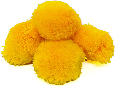 

Embroiderymaterial Yellow Pom Pom Balls For Crafts and Decorations Purpose (25 Pcs)