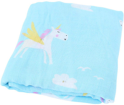 

Shumee Animal  Swadding Baby Blanket(Microfiber, Light Blue