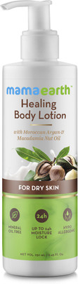 

Mamaearth Healing Natural Body Lotion with Argan Oil & Macadamia Nut for Women & Men with Dry Skin(250 ml)