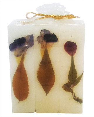 

Mehrunnisa Handmade (Set of 6) Perfumed Dry Flowers Candles from Pondicherry Candle(White, Pack of 6)