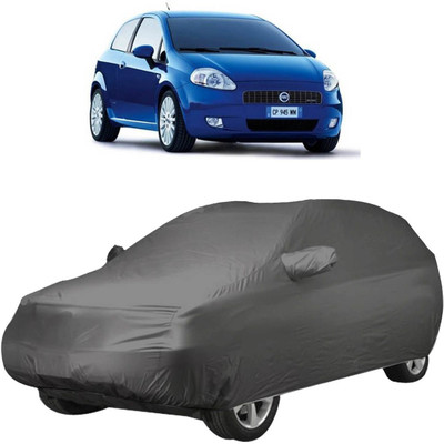 InayaAutoMotive Car Cover For Fiat Grande Punto (With Mirror Pockets)(Grey)