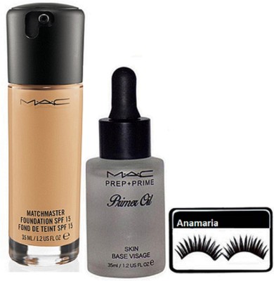 

anamaria Eyelashes & Mac Match Master Foundation & Prep+Prime Primer Oil(Set of 3)