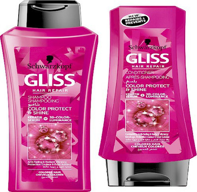 

Schwarzkopf Gliss Hair Repair With Liquid Keratin Ultimate Color Protect & Shine Shampoo 400 ml & Conditioner 400ml (Set of 2)(Set of 2)
