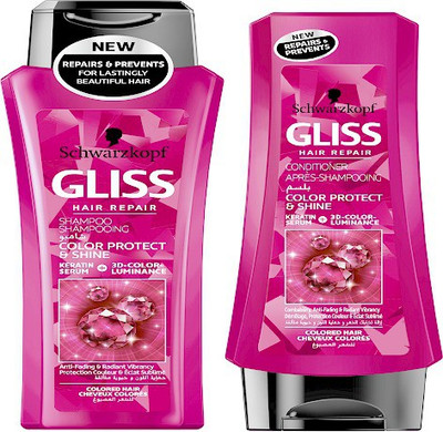 

Schwarzkopf Gliss Hair Repair With Liquid Keratin Ultimate Color Protect & Shine Shampoo 250 ml & Conditioner 200ml - (Set of 2)(Set of 2)