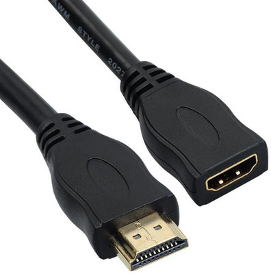 

Kebilshop High-Speed HDMI Male to Female HDMI Extension Cable 1.Meter. HDMI Cable(LED,Laptop,Projecter,Computer etc., Black)