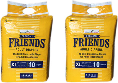 

HealthEmate Friends Economy Adult Diaper 20 pc Adult Diapers - XL(20 Pieces)