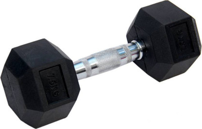

Glaze Premium Single Hexagonal Rubber 7.5kg Fixed Weight Dumbbell(7.5 kg)