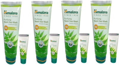 

Himalaya PURIFYING NEEM FACE WASH Prevents Pimples Pack Of 4 With Free Four 15ml Neem Face Wash(400 ml)