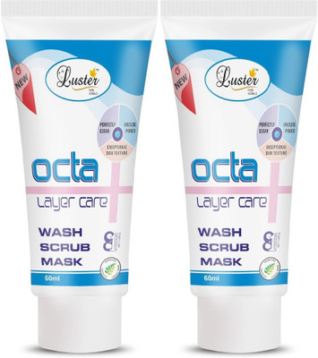 

Luster Wash Scrub Mask (3 in 1) - Instant Facial 120 ml(Set of 2)
